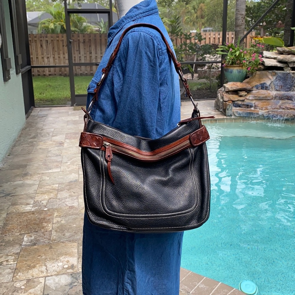 Brighton Black and Brown Leather Purse